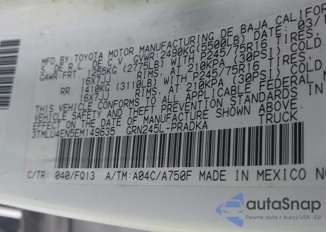 3TMLU4EN5EM149635: 43071447