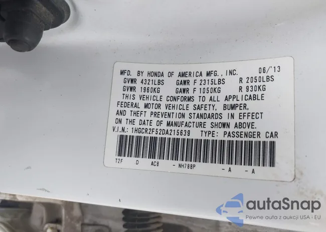 1HGCR2F52DA215639: 43071472