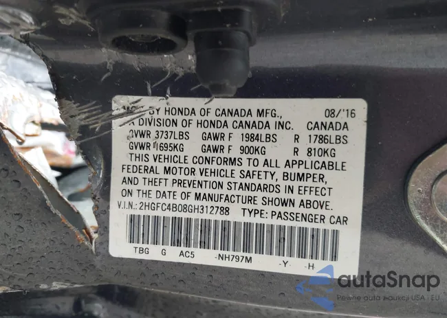 2HGFC4B08GH312788: 43071624