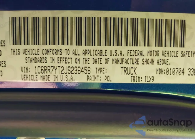 1C6RR7YT2JS236456: 43070765