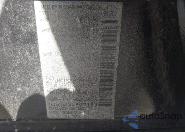 1N4AL3AP9FN897183: 43070980