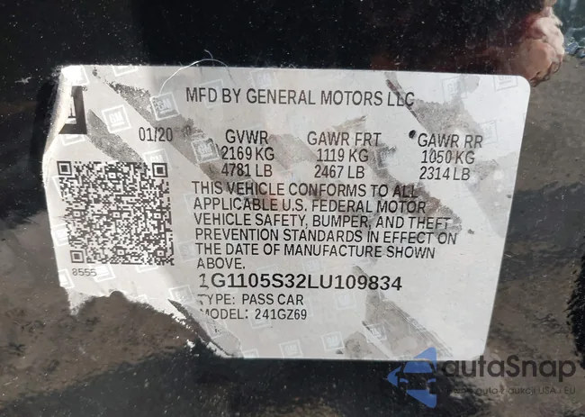 1G1105S32LU109834: 43070992