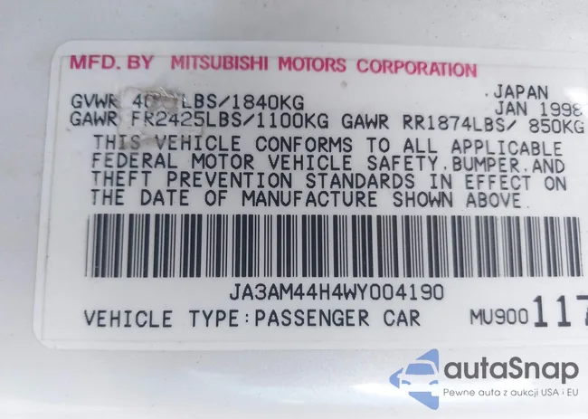 JA3AM44H4WY004190: 43072214