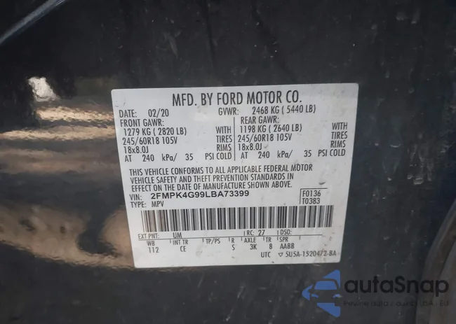 2FMPK4G99LBA73399: 43072254