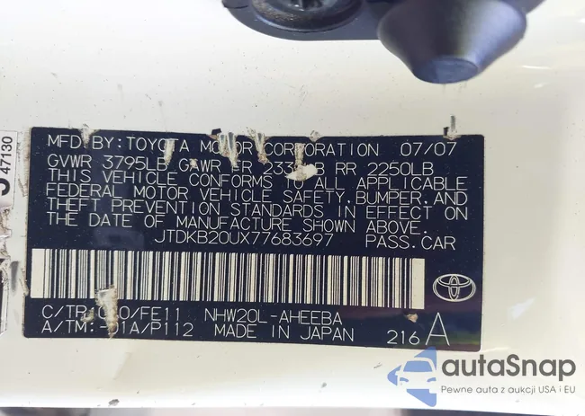 JTDKB20UX77683697: 43072261