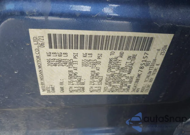 5N1AT3BB5MC785157: 43072282