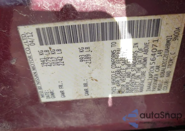 1N4AL2AP2CN564071: 43072320