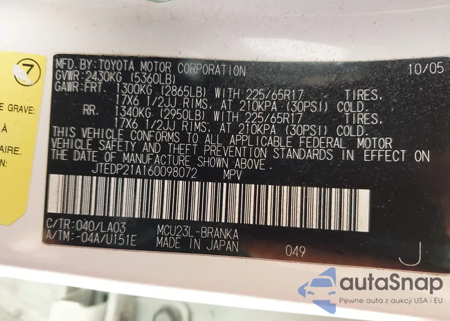 JTEDP21A160098072: 43072345