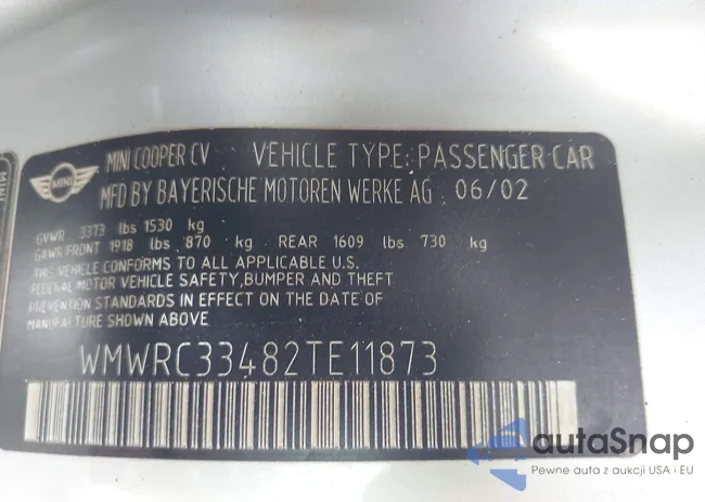 WMWRC33482TE11873: 43072366