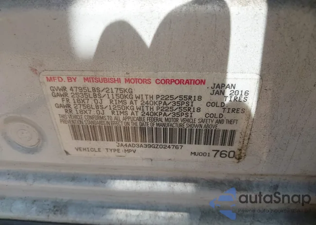 JA4AD3A39GZ024767: 43072376