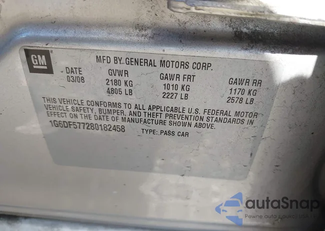 1G6DF577280182458: 43072381