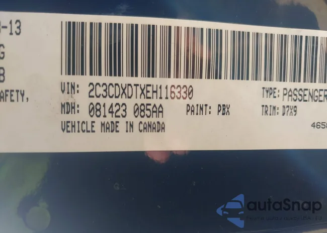 2C3CDXDTXEH116330: 43072453