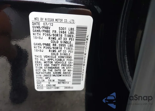 JN8CS1MU3DM140833: 43072461