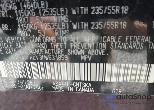 2T3JFREV3HW631859: 43072471