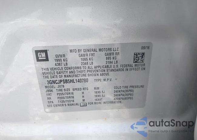 3GNCJPSB5HL140780: 43072563