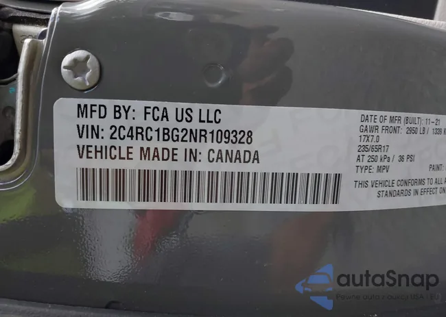 2C4RC1BG2NR109328: 43072652