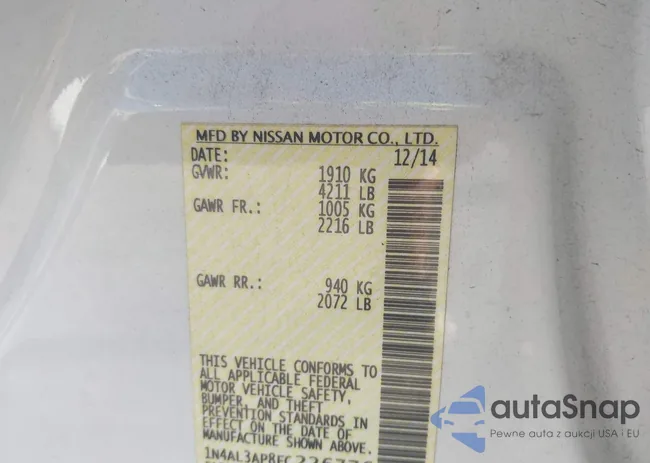 1N4AL3AP8FC226776: 43071984