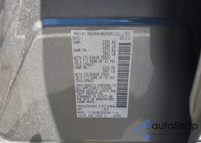 5N1AZ2BS9PC137396: 43073259