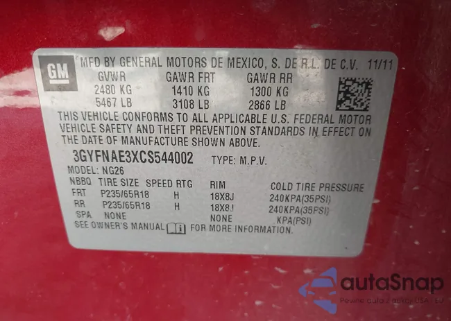 3GYFNAE3XCS544002: 43073260