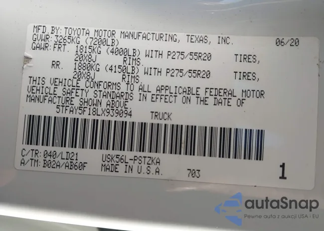 5TFAY5F18LX939094: 43073393