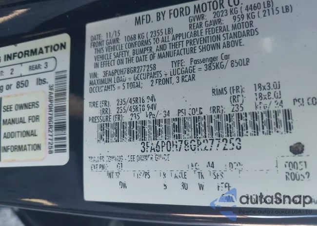 3FA6P0H78GR277258: 43073668