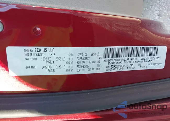 2C4RC1BG5GR194264: 43073704