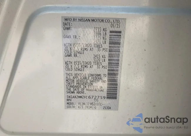 5N1AR2MM2FC672759: 43072766