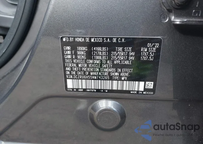 3CZRU6H55NM743265: 43072938