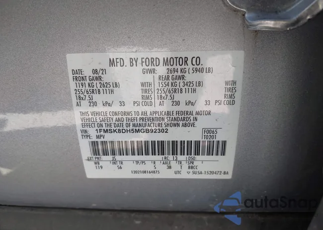 1FMSK8DH5MGB29302: 43074314