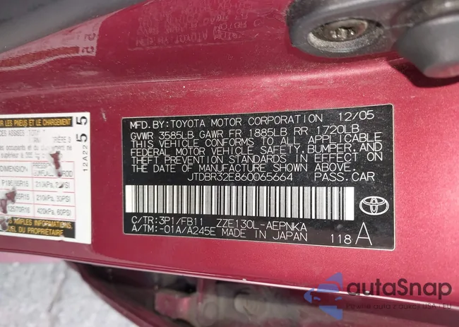 JTDBR32E860065664: 43074372