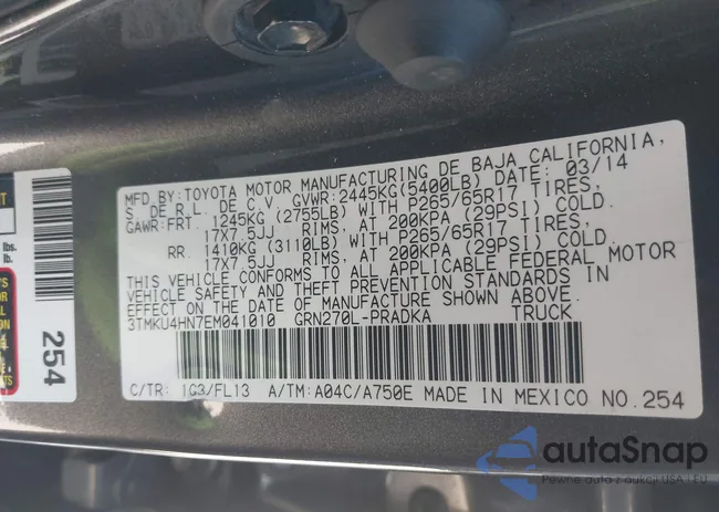 3TMKU4HN7EM041010: 43074471