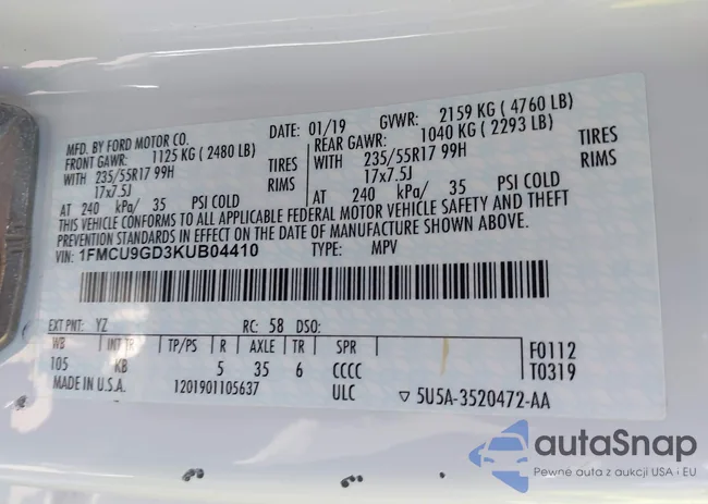 1FMCU9GD3KUB04410: 43074488