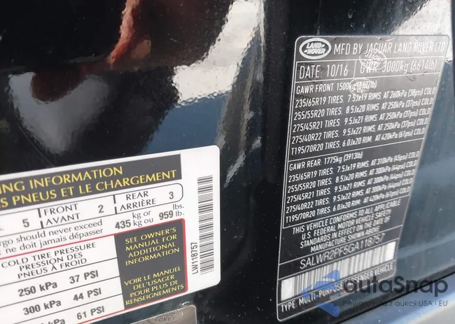 SALWR2PF5GA118757: 43074575