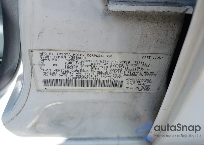 JTEHH20V220146563: 43074633