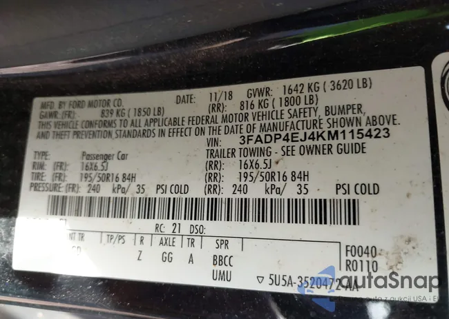 3FADP4EJ4KM115423: 43073763