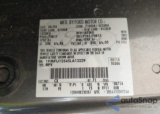 1FMFU15545LA13229: 43074073