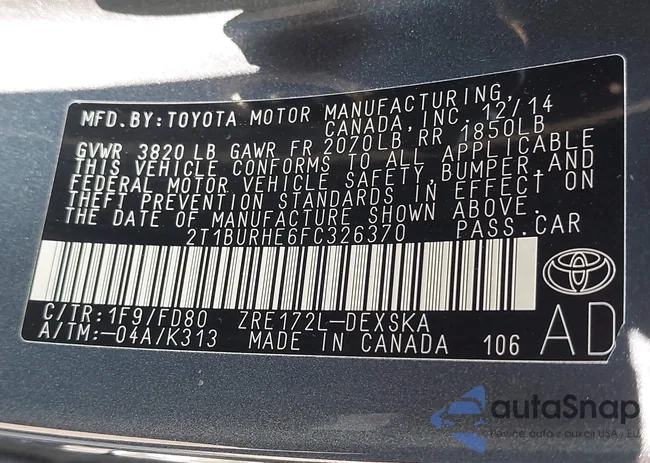 2T1BURHE6FC326370: 43075201