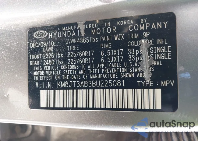 KM8JT3AB3BU225081: 43075654