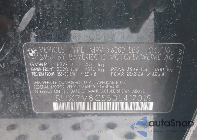 5UXZV8C55BL417015: 43074858