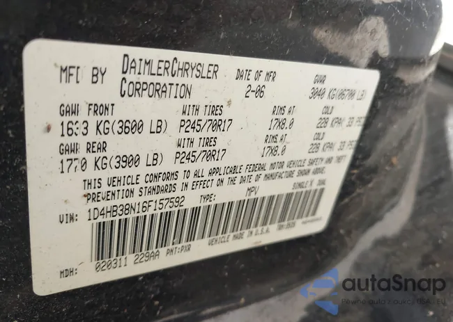 1D4HB38N16F157592: 43074889