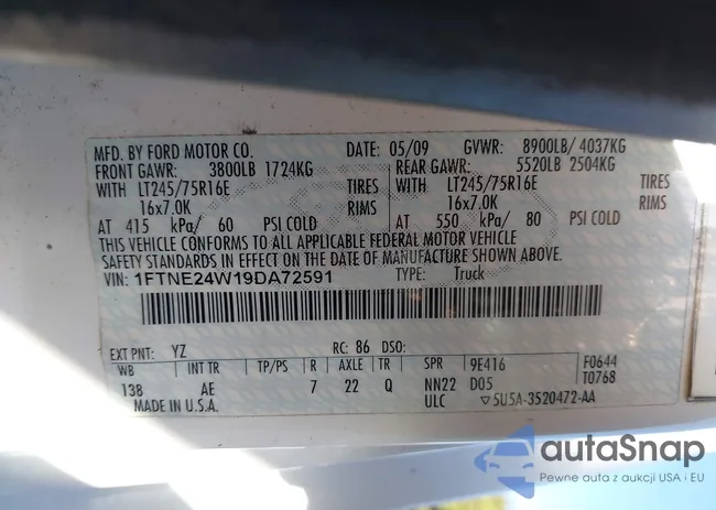 1FTNE24W19DA72591: 43074984