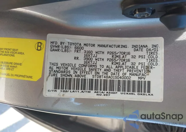 5TDBT48A01S040002: 43076212