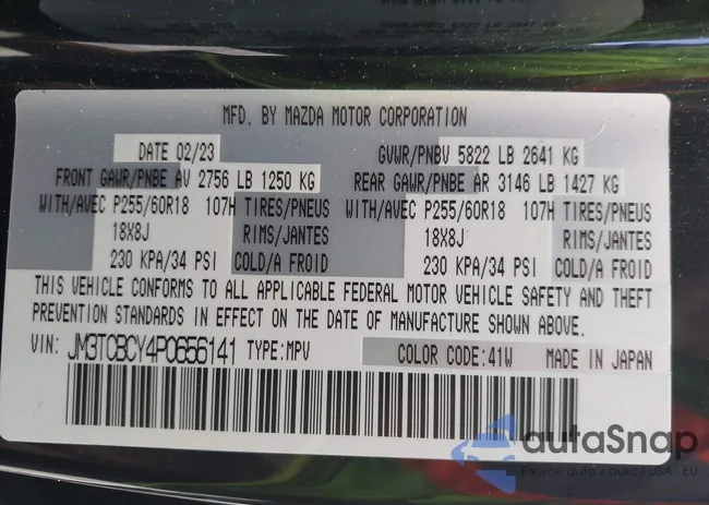 JM3TCBCY4P0656141: 43076350