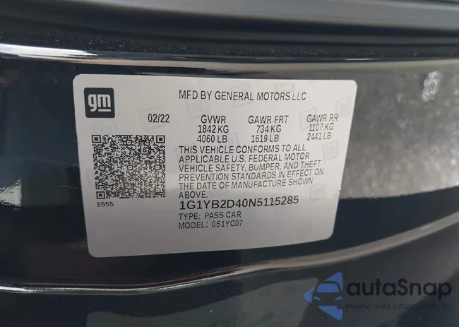 1G1YB2D40N5115285: 43076399