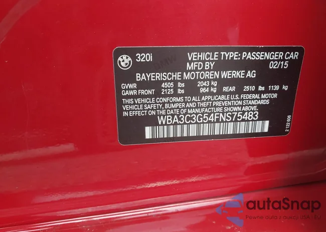 WBA3C3G54FNS75483: 43076436