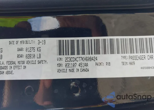 2C3CDXCT7KH608424: 43076445