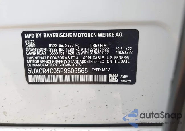 5UXCR4C05P9S05565: 43076539