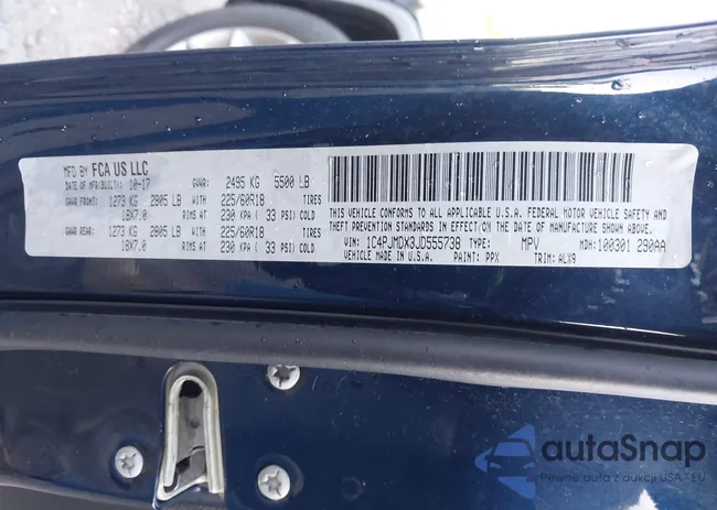 1C4PJMDX3JD555738: 43076581