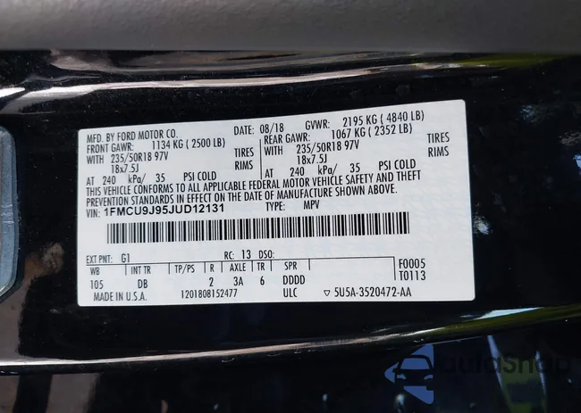 1FMCU9J95JUD12131: 43075771