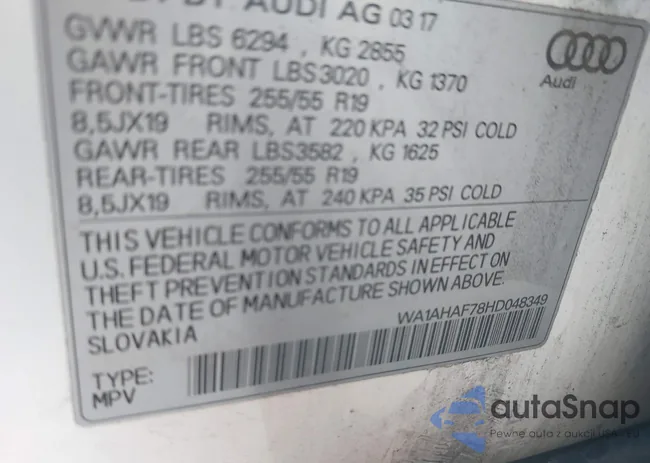 WA1AHAF78HD048349: 43075777